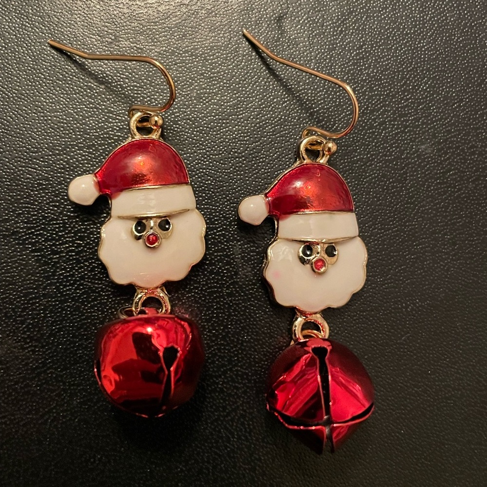💗 Christmas Holiday Santa Jingle Bells Earrings NEW